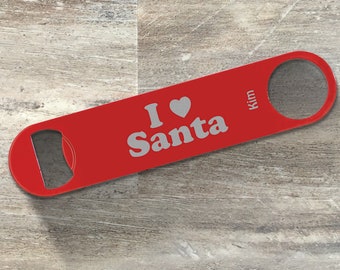 Ugly Christmas Party Gift, Paddle Bottle Opener, Custom Engraved, Funny Christmas Bar Blade, Christmas Gift Opener, Stocking Stuffer