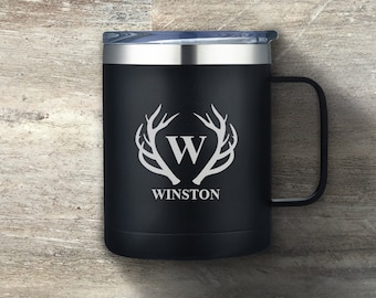 Caneca de café personalizada em aço inoxidável, 414 ml (14 onças), com parede dupla e isolamento a vácuo, ideal para padrinhos de casamento, noivados e despedidas de solteiro.