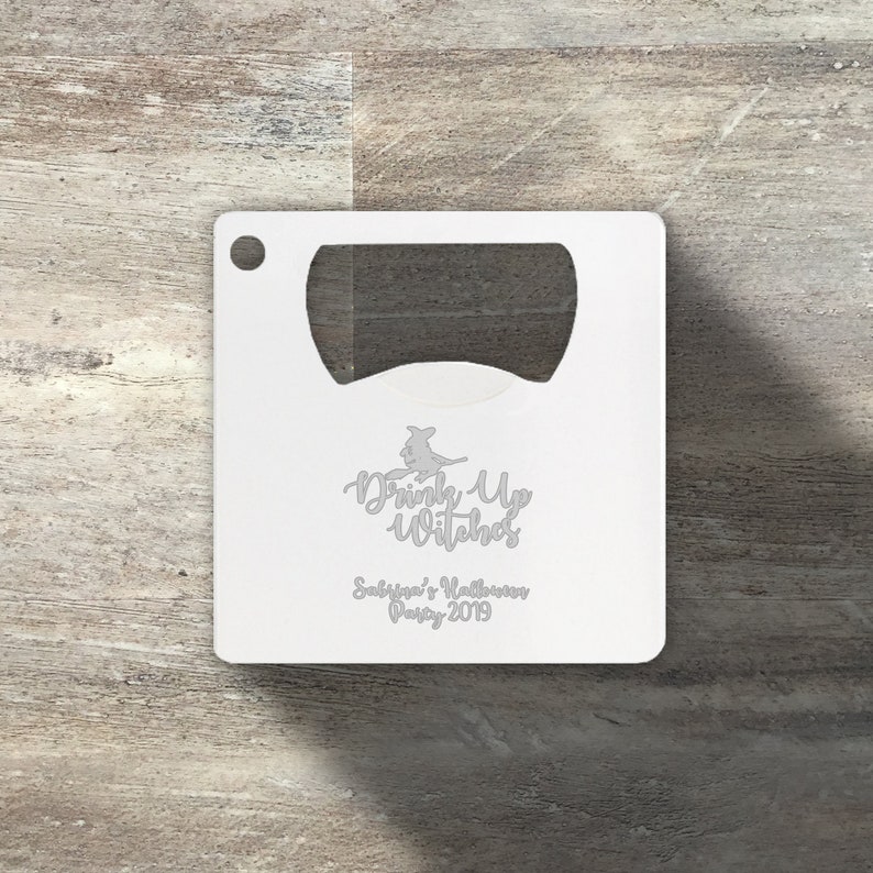 Halloween Bottle Opener Personalized Engraved Mini Thin Bottle Opener Funny Halloween Opener Halloween Party Card Halloween Party Favors