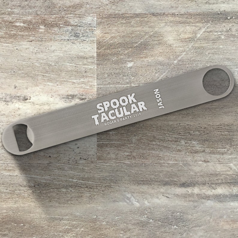 Halloween Bar Blade Halloween Bottle Opener Funny Halloween Opener Personalized 11 Long Paddle Bottle Opener Halloween Party Favors