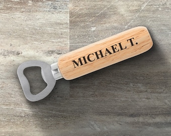 Groomsman Gift, Personalized Classic Vintage Wood Bottle Opener, Wedding Party Gift, Bridal Party, Bachelor Party, Beer Bottle Opener