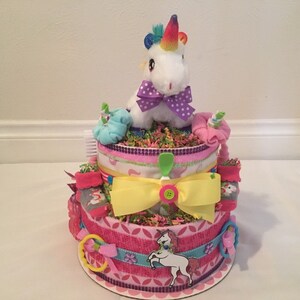 Gateau De Couches De La Jeune Fille 3 Niveaux Kitty Cat Etsy