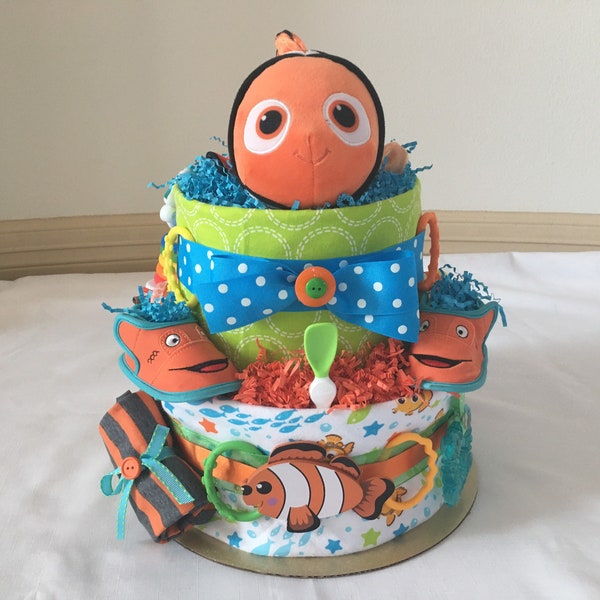 2 Tier Fish Diaper Cake