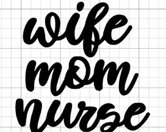 Download Wife mom nurse svg | Etsy