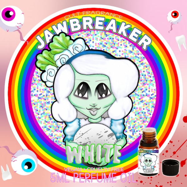 White Jawbreaker - Blonde Sugar Cane, Madagascar Vanilla, Butter, Butterscotch Candy, White Cake 10 ml Perfume Oil Vegan