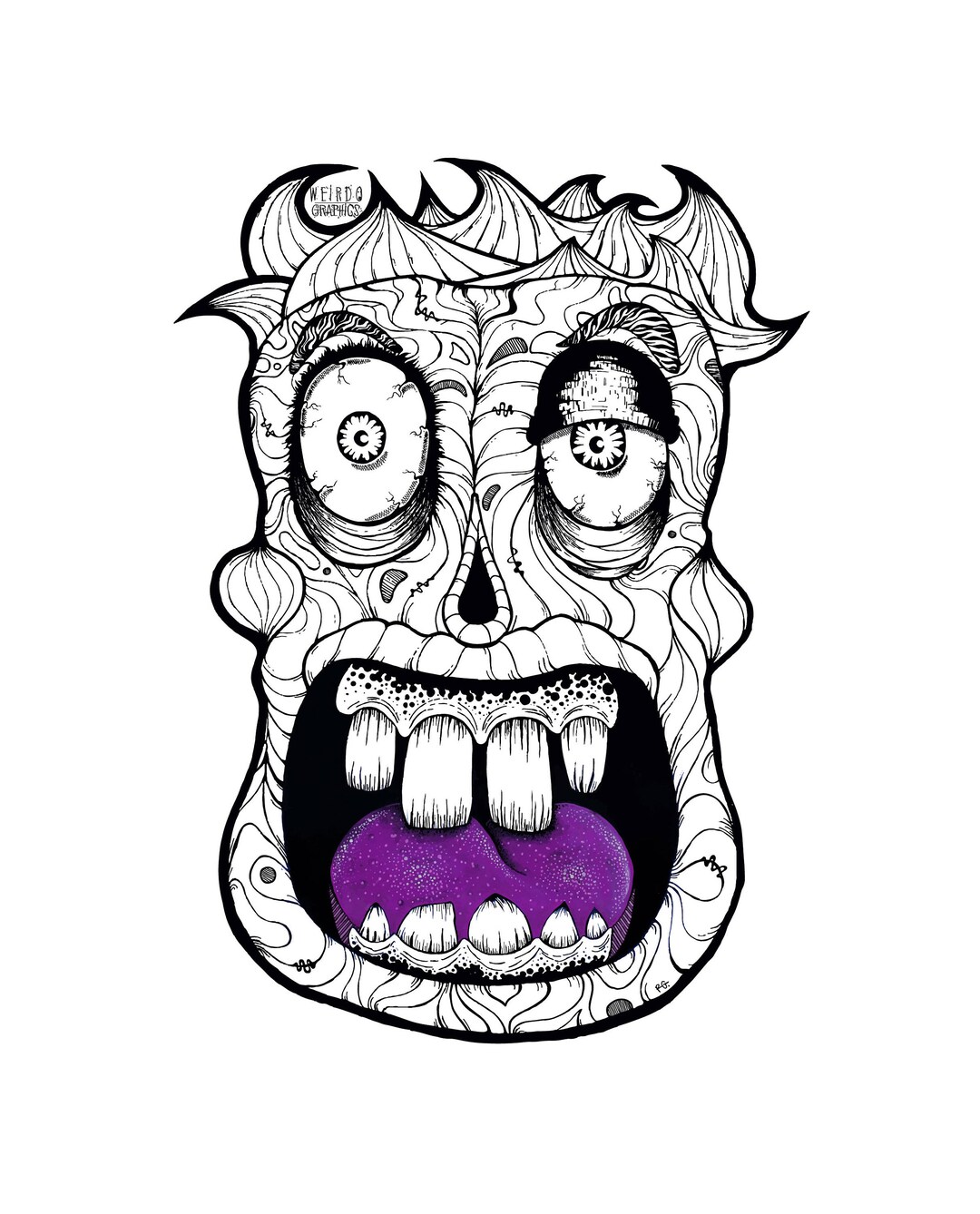 Screamer Face Uv Resistant Clear Vinyl Sticker for Surfboards Etsy UK