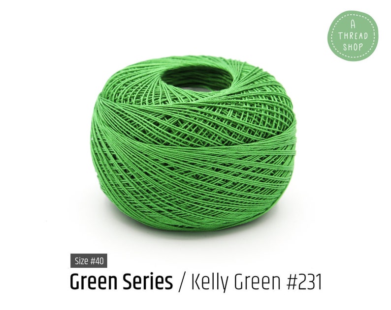 Cotton Thread Size #40 - Kelly Green #231 - Green Series - VENUS ...