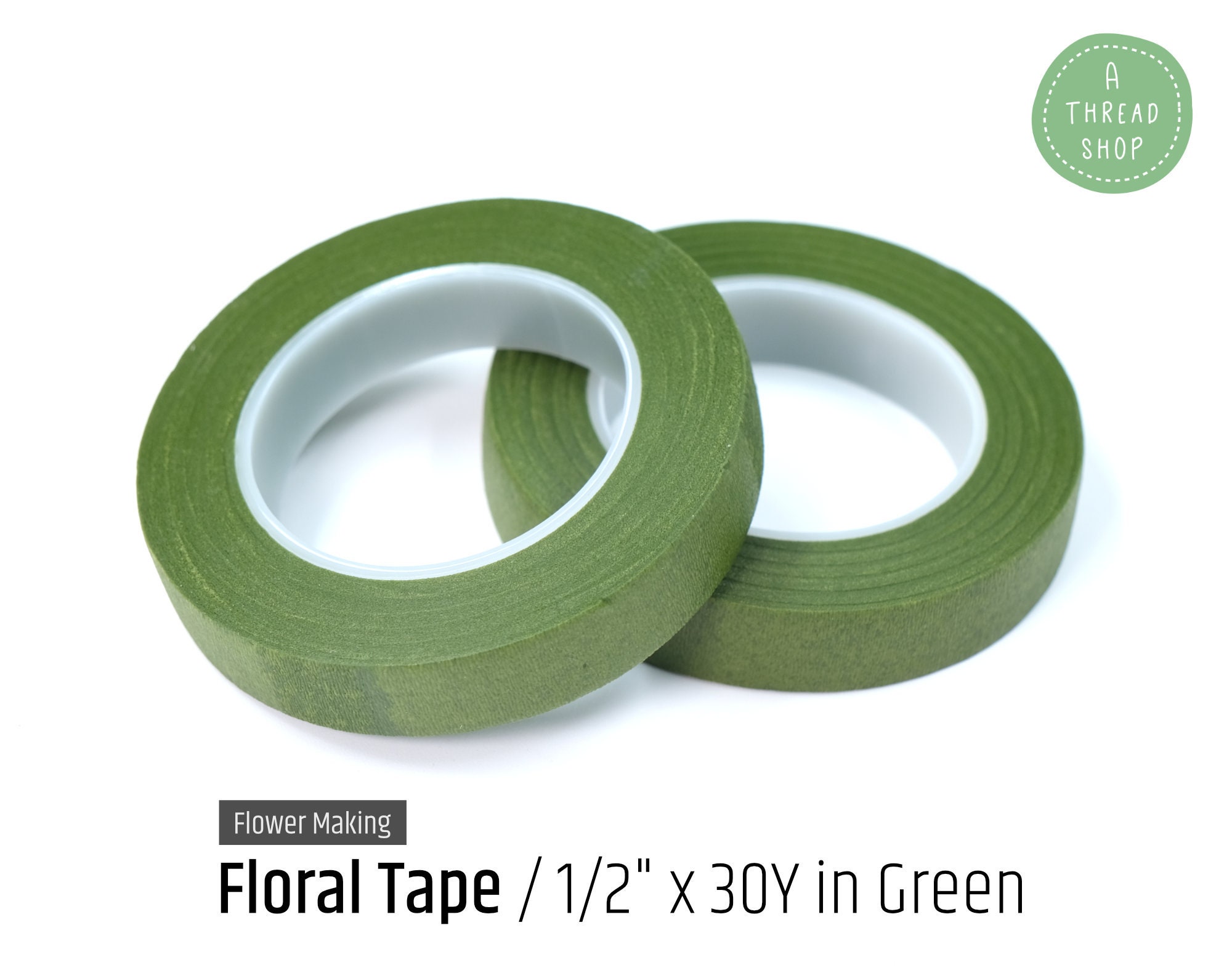 1/2 X 30 Yard Green Floral Tape Flower Marking Etsy