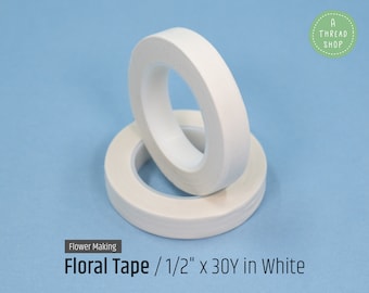 1/2" x 30 Yard White Floral Tape - Flower Marking Supplies