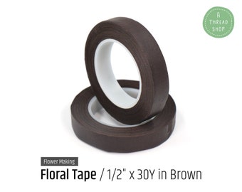 1/2" x 30 Yard Brown Floral Tape - Flower Marking Supplies