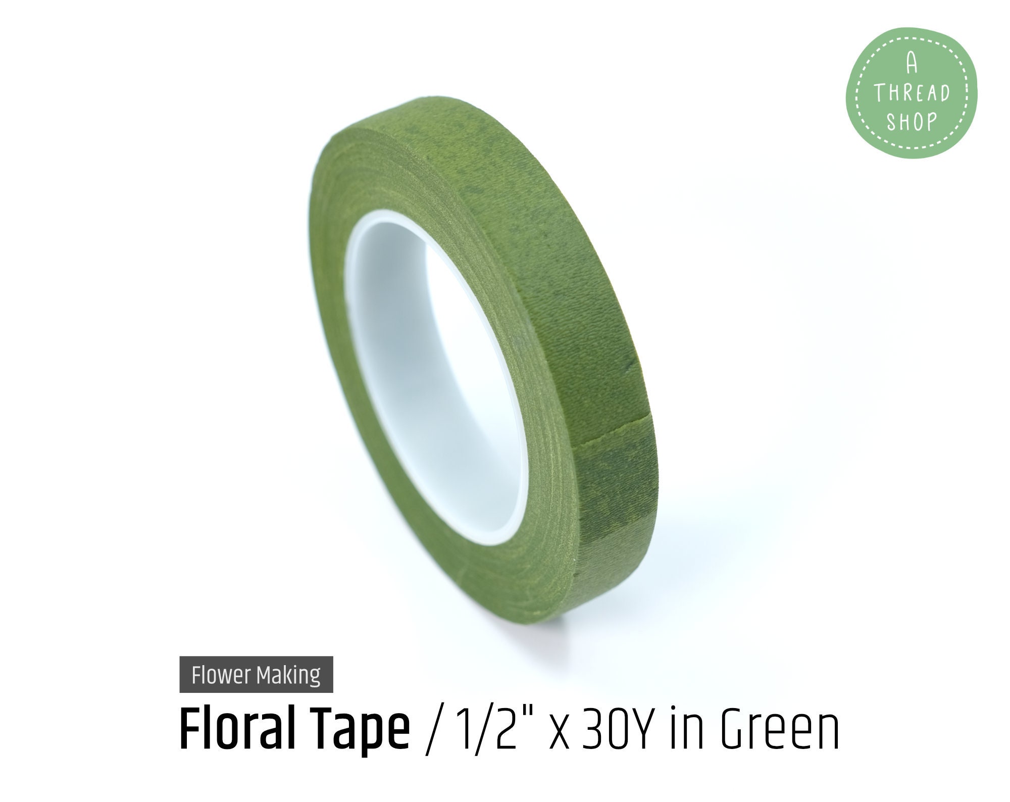 1pc 30 Yard Green Floral Stem Tape Stationery Tape Diy Decorative