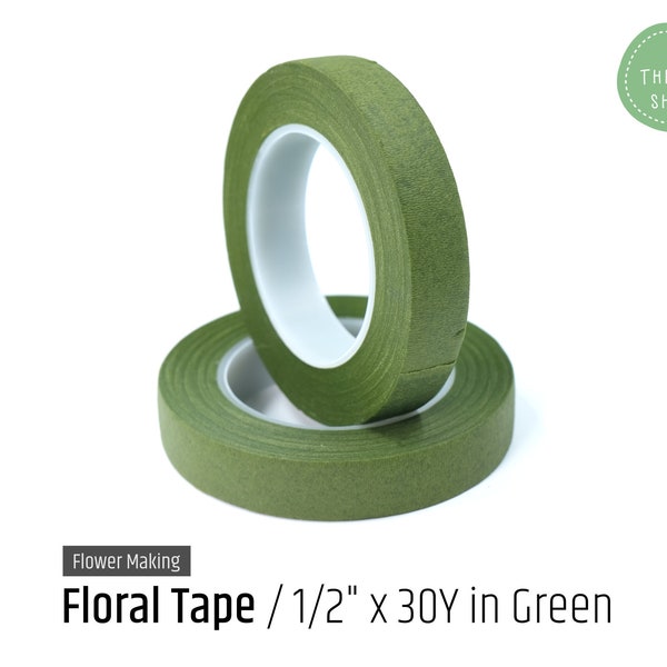 1/2" x 30 Yard Green Floral Tape - Flower Marking Supplies