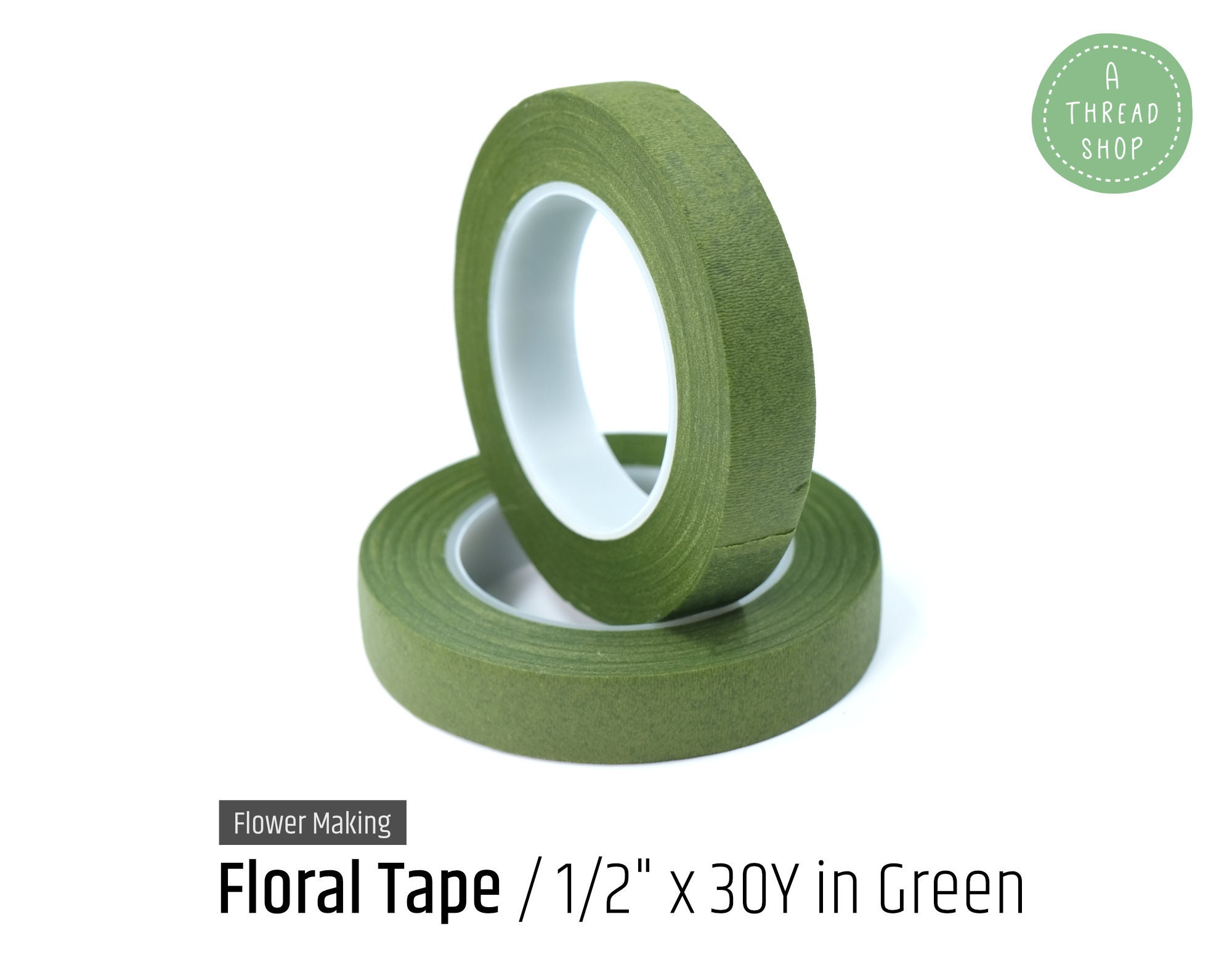 1/2pcs 30 Yard 12mm Self-adhesive Bouquet Floral Stem Tape Artificial Flower  Stamen Wrapping Florist Green Tapes Flower Supplies