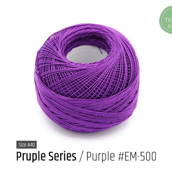 Cotton Thread Size #40 - Purple #EM-500 - Purple Series - VENUS Crochet Thread - 100% Mercerized Cotton Thread