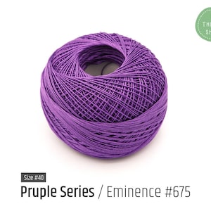 Cotton Thread Size #40 - Eminence #675 - Purple Series - VENUS Crochet Thread - 100% Mercerized Cotton Thread