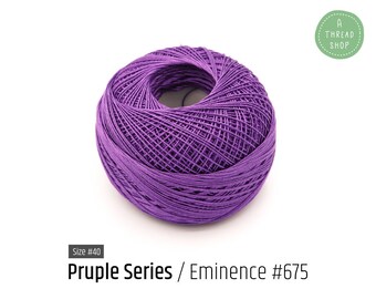 Cotton Thread Size #40 - Eminence #675 - Purple Series - VENUS Crochet Thread - 100% Mercerized Cotton Thread