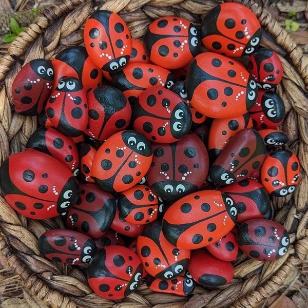 Ladybug Painted Rocks