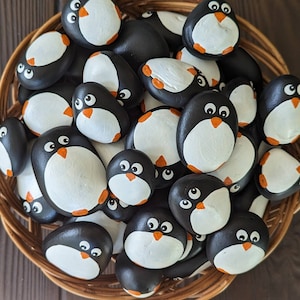 Penguin Painted Rocks