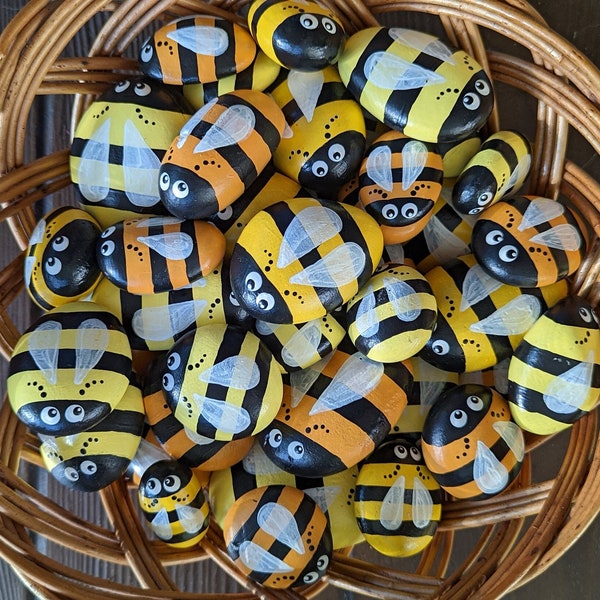 Bumblebee Painted Rocks