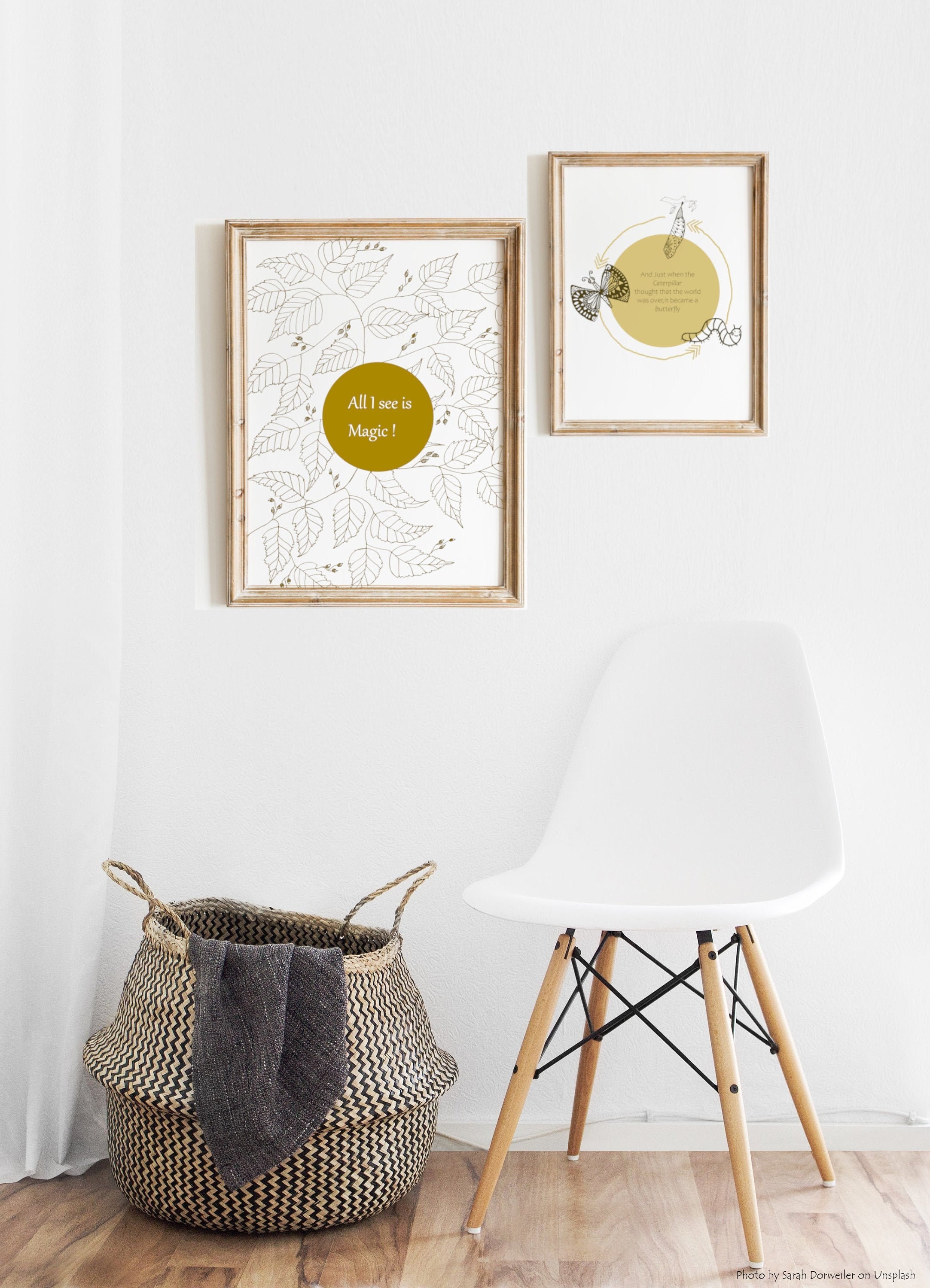 Inspirational quotes wall art set of 2 Typography print set | Etsy