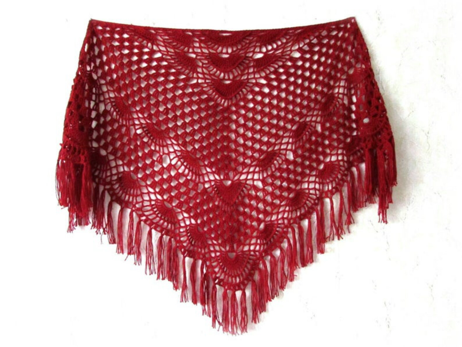 Hand knit shawl crochet handmade knitted shawl hand crochet Etsy