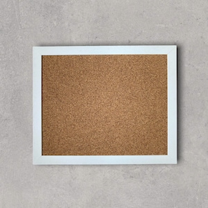 White Wooden Framed Cork Pin Board