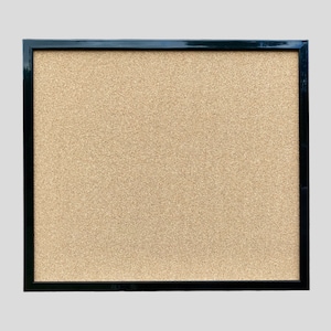 Slim Gloss Black Framed Cork Pin Board