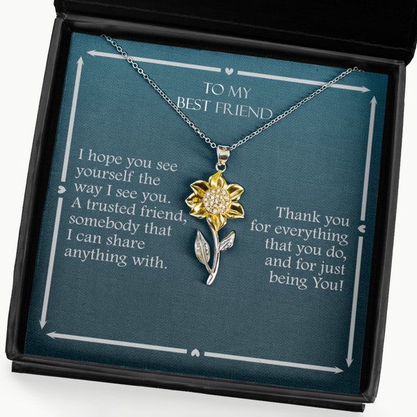 Sunflower Necklace Etsy