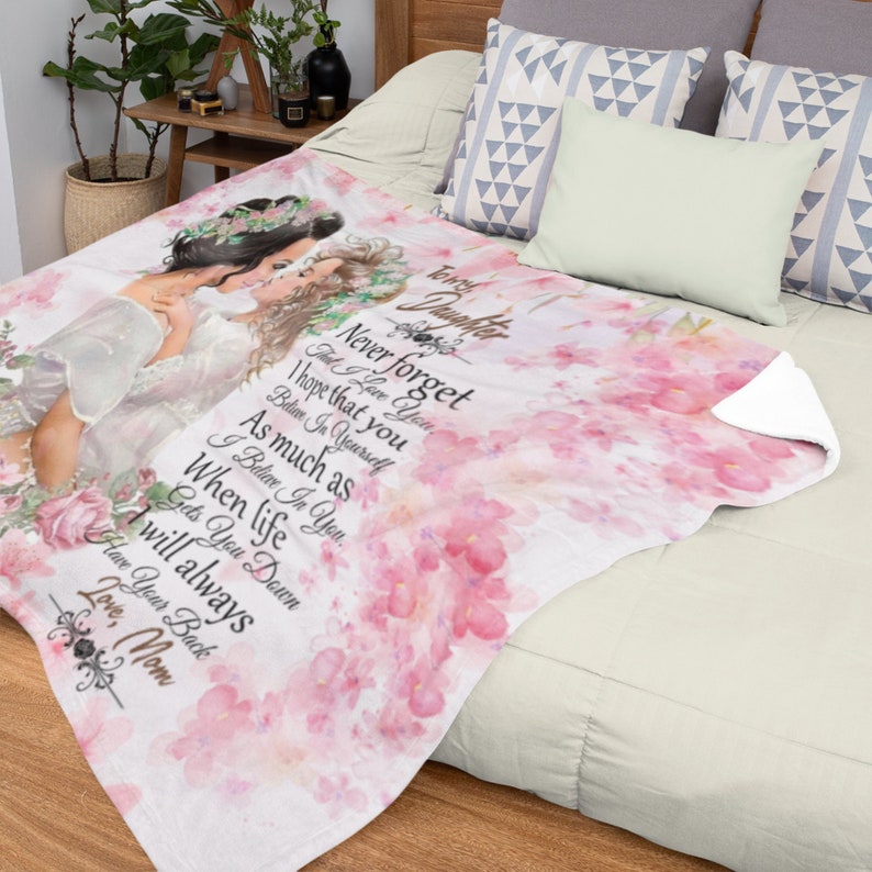To My Daughter Fleece Blanket Never Daughter Gift Etsy