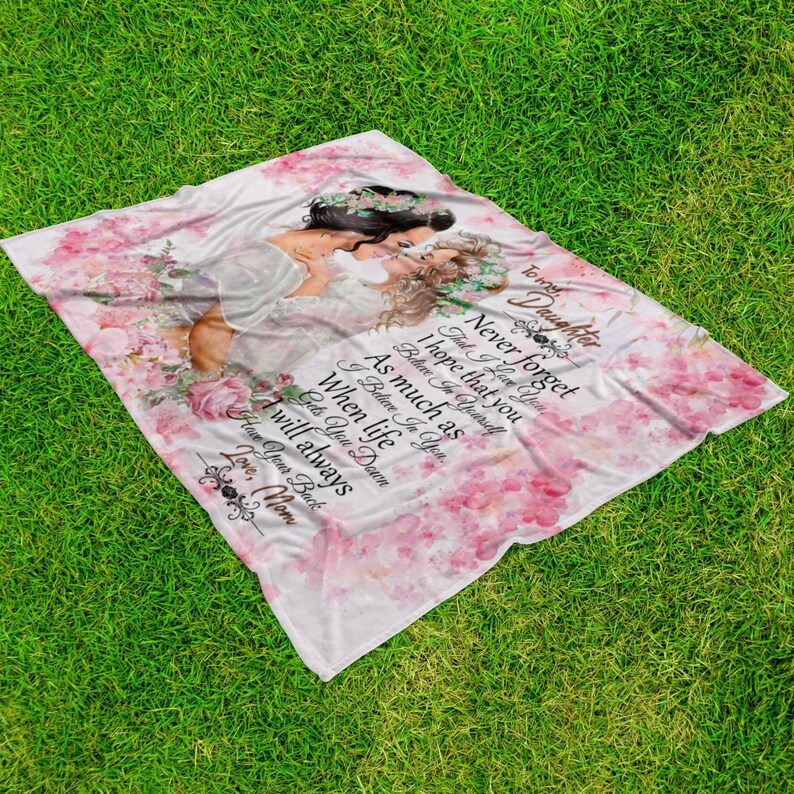To My Daughter Fleece Blanket Never Daughter Gift Etsy