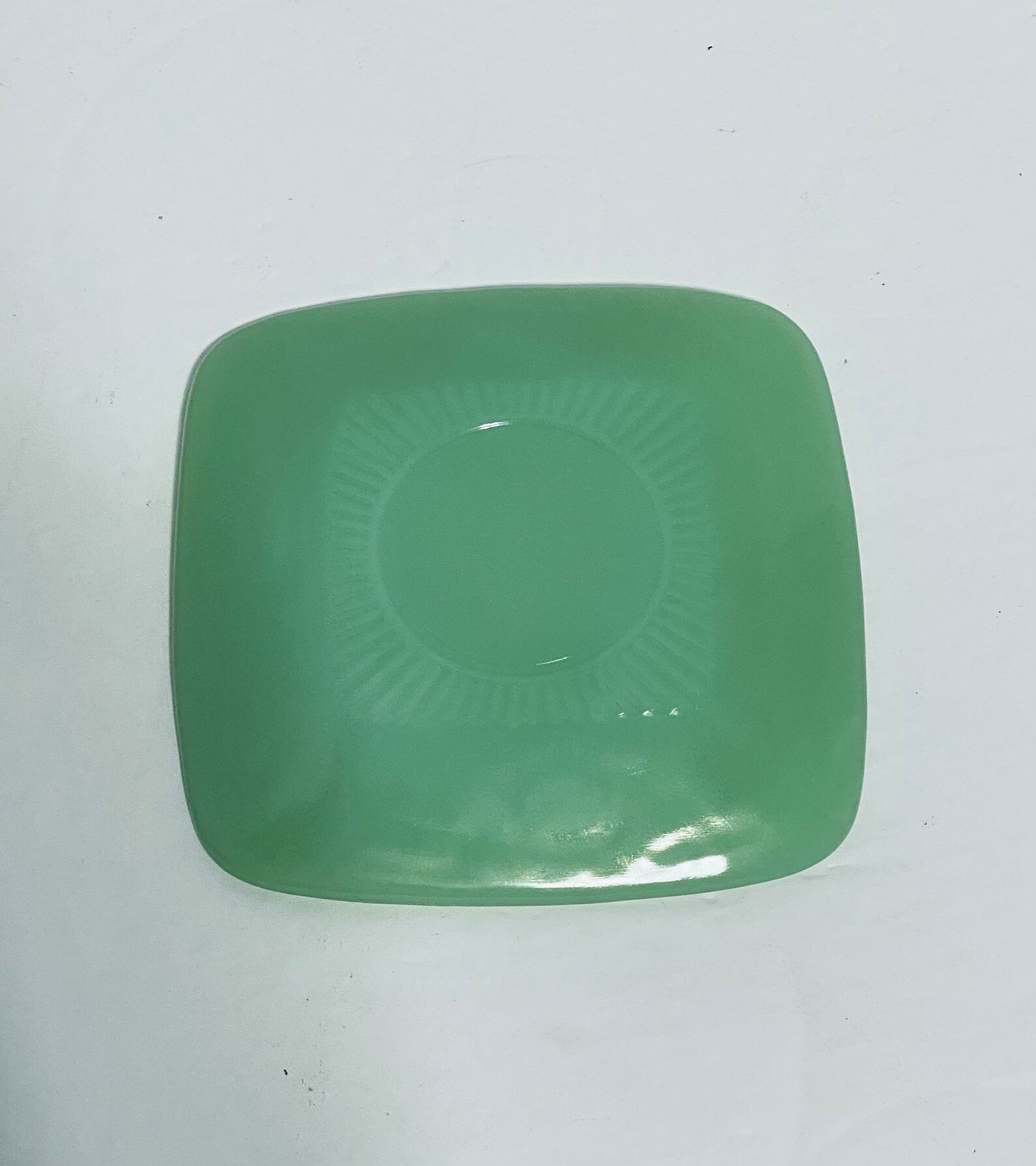 Anchor Hocking Jadeite Square Saucer Plate 5.5 Etsy
