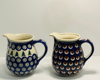 Bunny Pattern! Polish Pottery 2 Liter Farm Pitcher Bunny Pattern! Polish Pottery 2 Liter Farm Pitcher