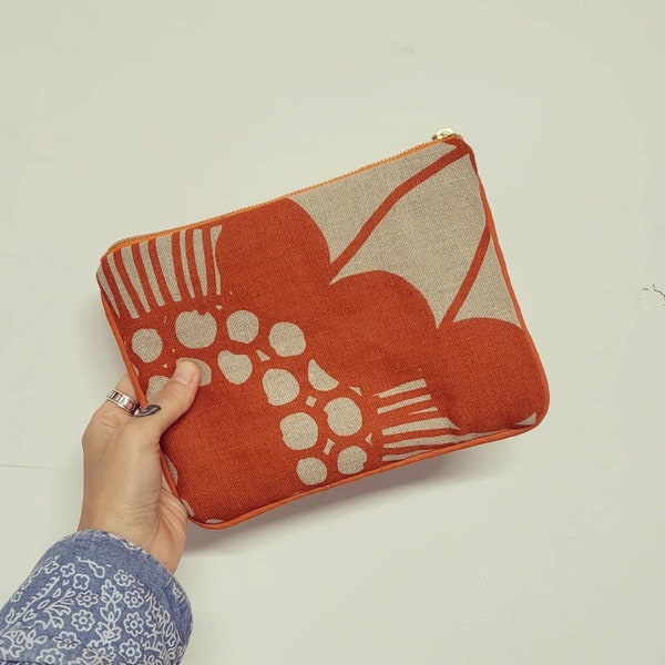 Marimekko Linen Zipper Pouch