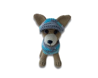 Modello all'uncinetto, Modello per cane all'uncinetto, Modello Amigurumi; Vesti il cucciolo