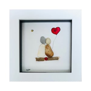 Regalo per il 40° anniversario di nozze di rubino, regalo per il 40° anniversario, regalo per il 40° anniversario di nozze di rubino con Pebble Art, regalo per il 40° anniversario di nozze di rubino, regalo per il 40° anniversario dei genitori,