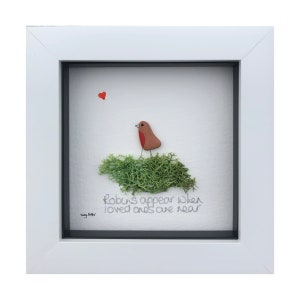 Memorial Gift, Robin Pebble Art, Robins Appear, Loved Ones Memorial ...