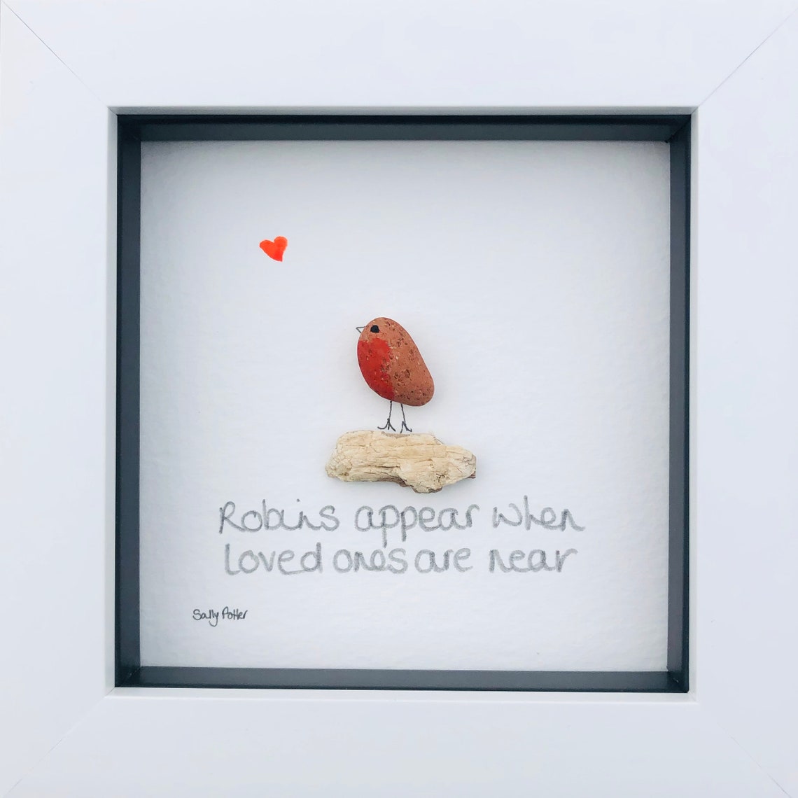 Memorial Gift, Robin Pebble Art, Robins Appear, Loved Ones Memorial ...