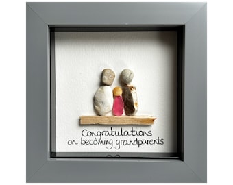 Personalised Grandparent Gift, Nana Gift, Nanny Gift, Papa Gift, Grandpa Gift, Granny Gift, Grandad gift, Grandparent pebble art gift