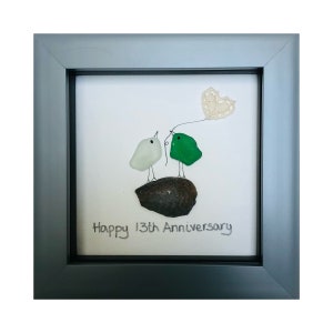 Lace Wedding Anniversary Picture, 13th Anniversary Pebble Art, 39th Anniversary Gift, Lace Anniversary, Lace Wedding Anniversary,Parent Gift