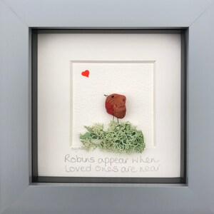 Memorial Gift, Robin Pebble Art, Robins Appear, Loved Ones Memorial ...