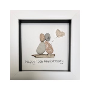 Pebble art lace wedding anniversary, 13th Anniversary Picture, 39th/13th Anniversary, Lace Anniversary, Lace Anniversary Gift, Parent Gift