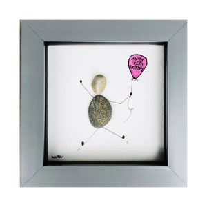 Pebble art birthday gift, Personal birthday gift, Birthday pebble art, Framed pebble art, Special birthday pebble art, Celebration birthday,