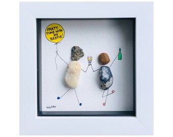 Best Friend Birthday Gift, Pebble Art Friendship Gift, Celebration Gift, Friends Birthday, Best Friend Party Gift, Friendship Gift, Keepsake