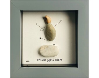 Mothers Day Gift,  Pebble Art Mom, Pebble Art Mum, Mum Birthday Gift, Bespoke