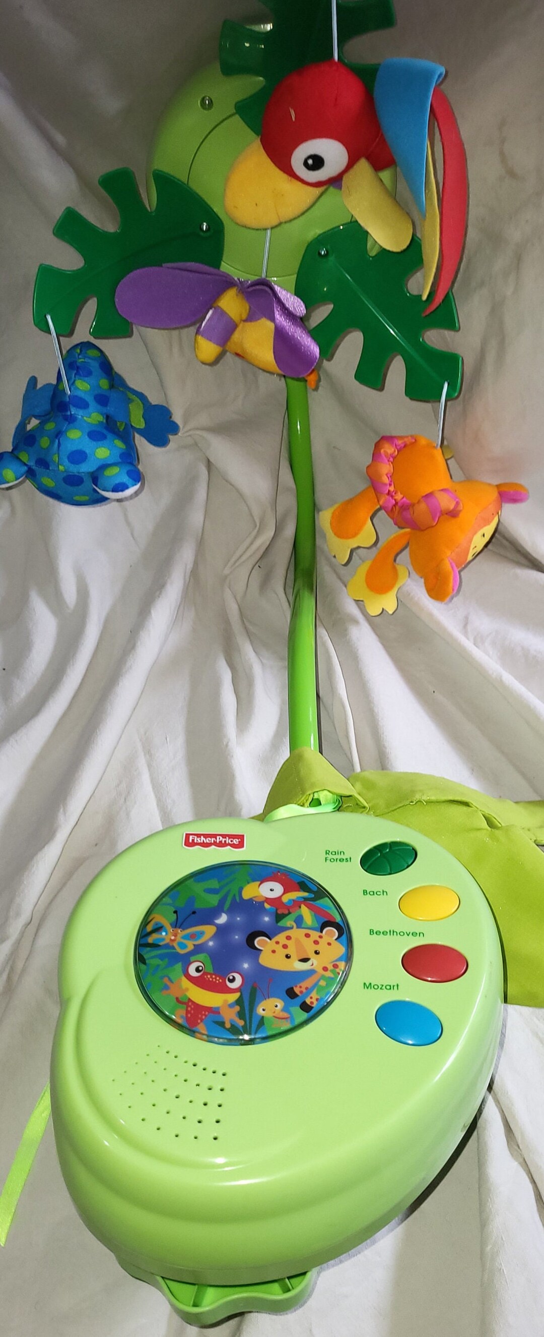Fisherprice Rainforest Peekaboo Leaves Musical Mobile Etsy