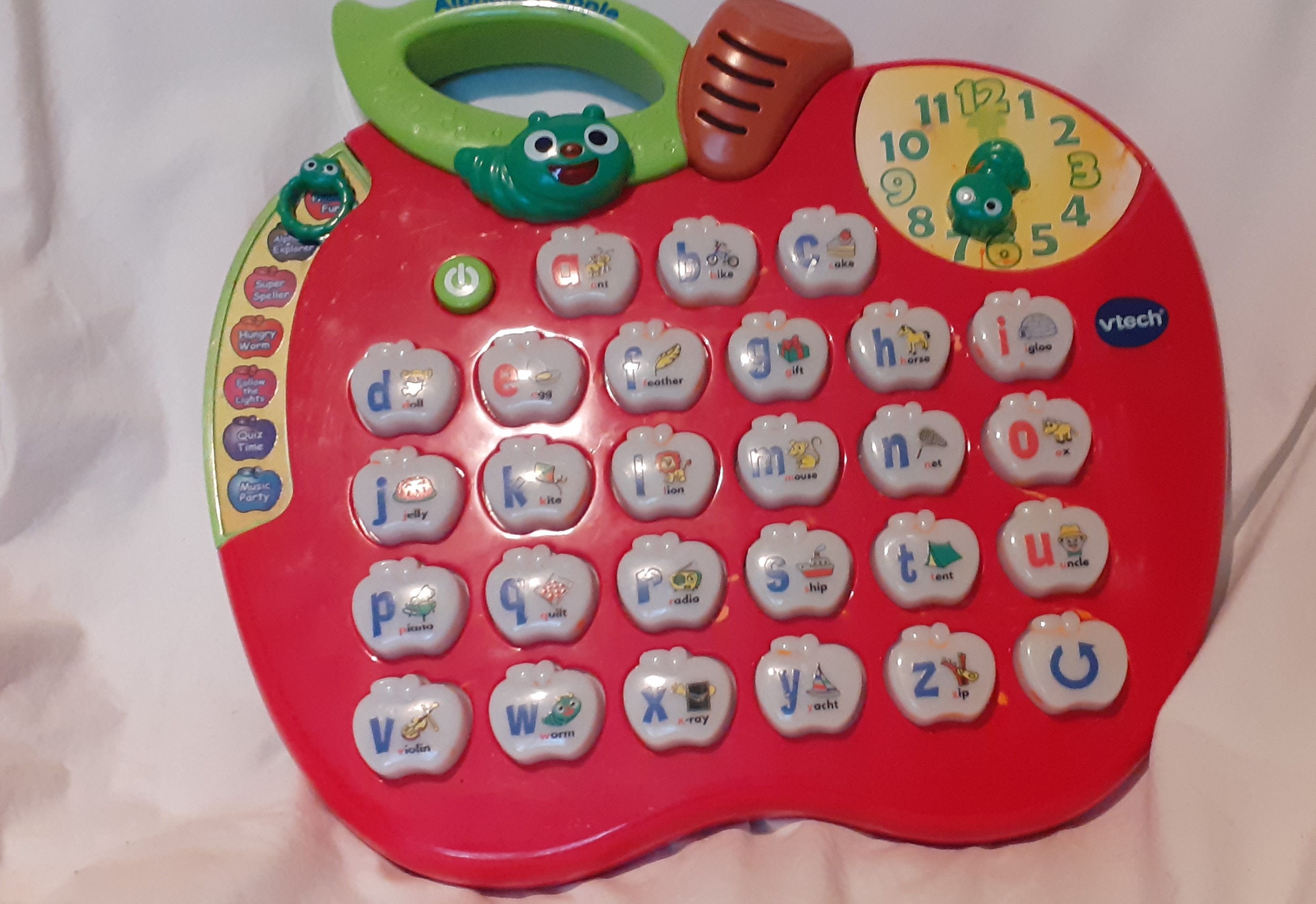 Vtech Alphabet Apple Interactive Learning Board Light & Sounds Etsy