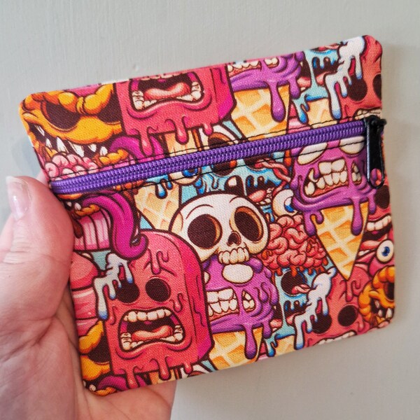 Ice-cream Monsters Zip Coin Purse