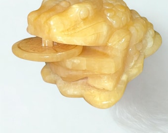 Yellow Jade Lucky Frog , Money Toad, Chan Chu