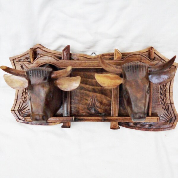 Wood Carved Key Hanger Etsy