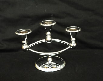 silver plate candelabra Ianthe England reg. design No PDG vintage 3 candle candelabra silver plate unique design centrepiece